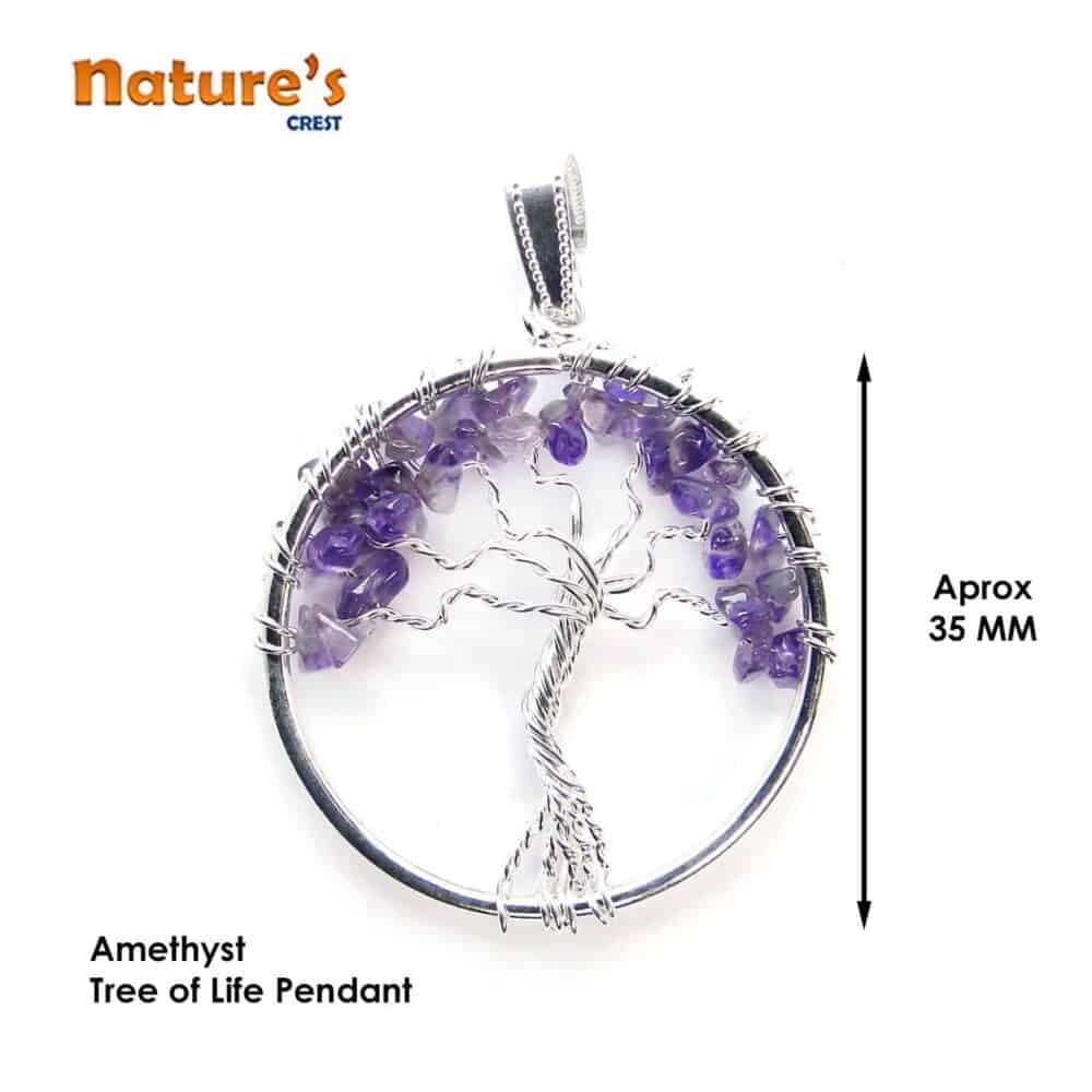 Nature's Crest - Amethyst Tree of Life Pendant - Amethyst Tree of Life Pendants Vector