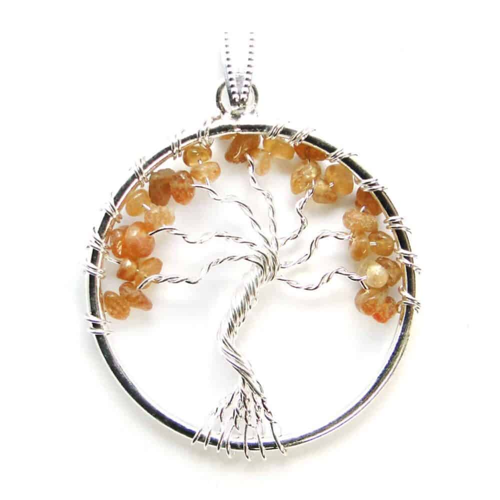 Brown Topaz Tree of Life Pendant