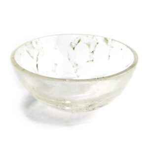 Crystal Quartz (Sphatik) Gemstone Bowl 2"