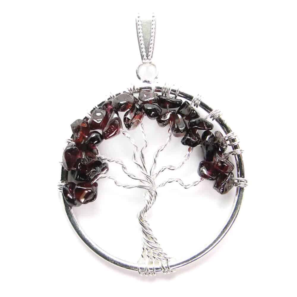 Nature's Crest - Garnet Tree of Life Pendant - Garnet Tree of Life Pendant