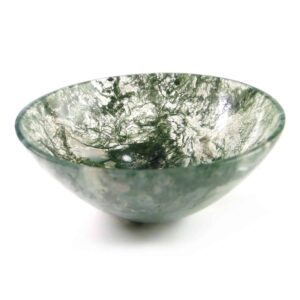 Green Moss Agate Gemstone Bowl 3"