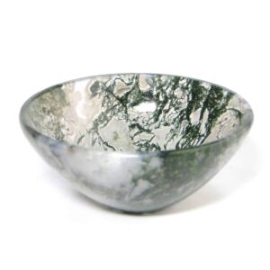 Green Moss Agate Gemstone Bowl 2"
