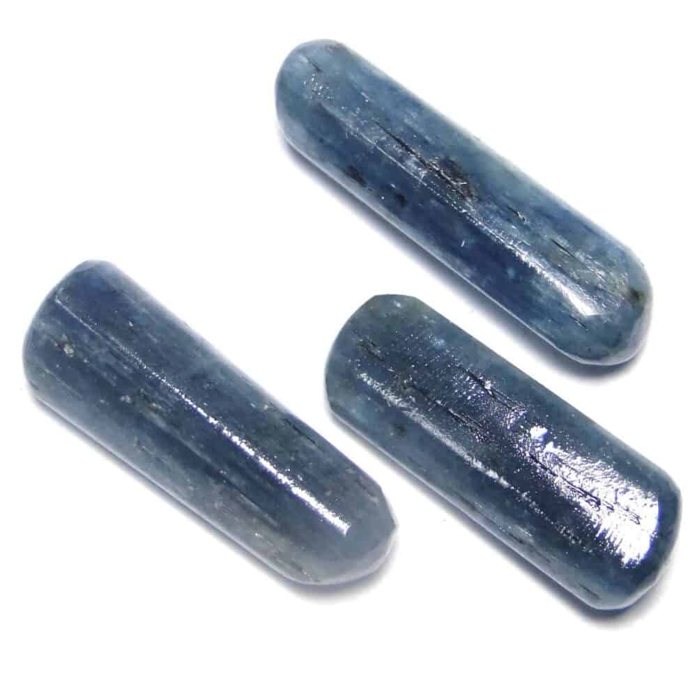 Nature's Crest - Blue Kyanite Healing Wand Massage Stick - Kuanite Wands 1 Inch 3 Pcs