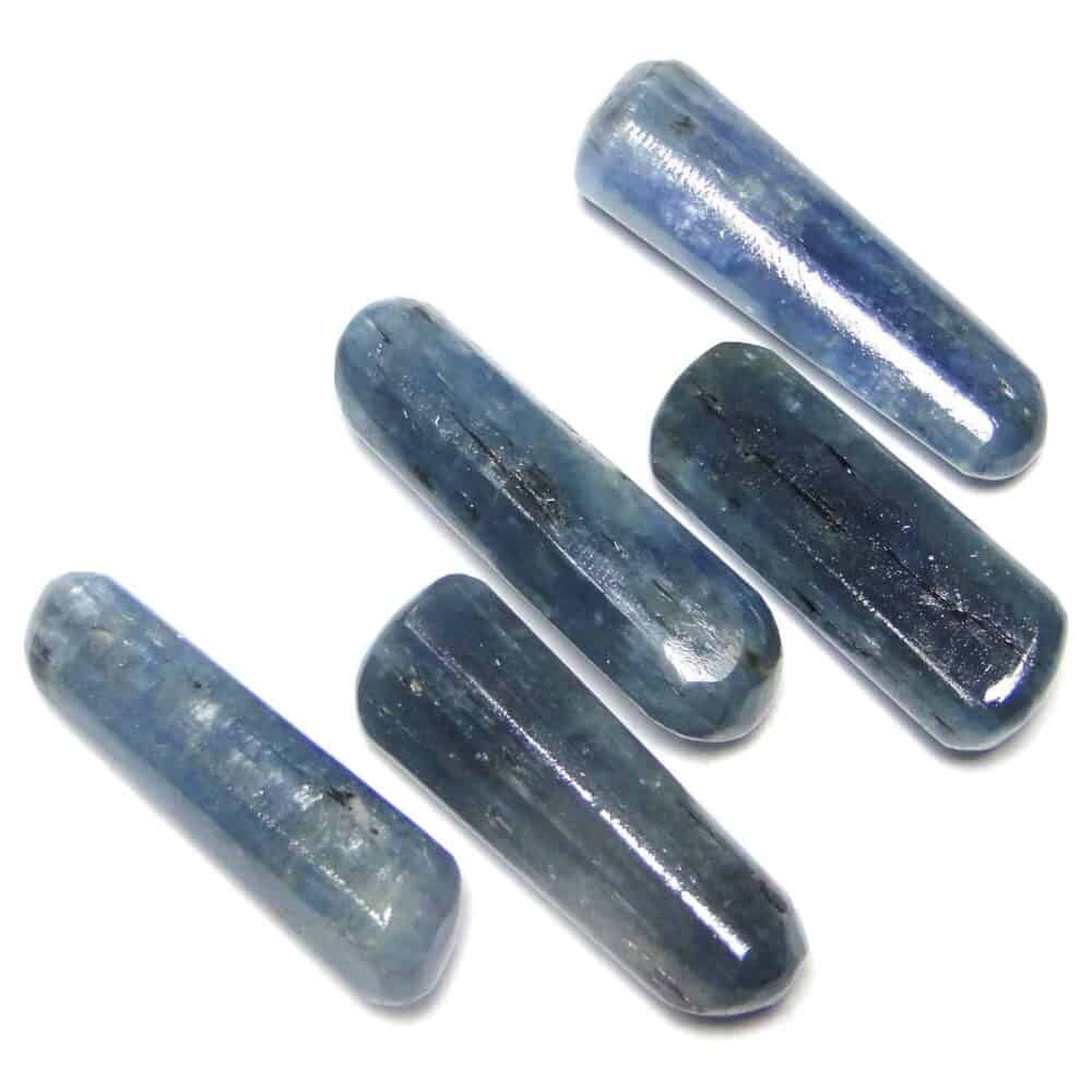 Nature's Crest - Blue Kyanite Healing Wand Massage Stick - Kuanite Wands 1 Inch 5 Pcs