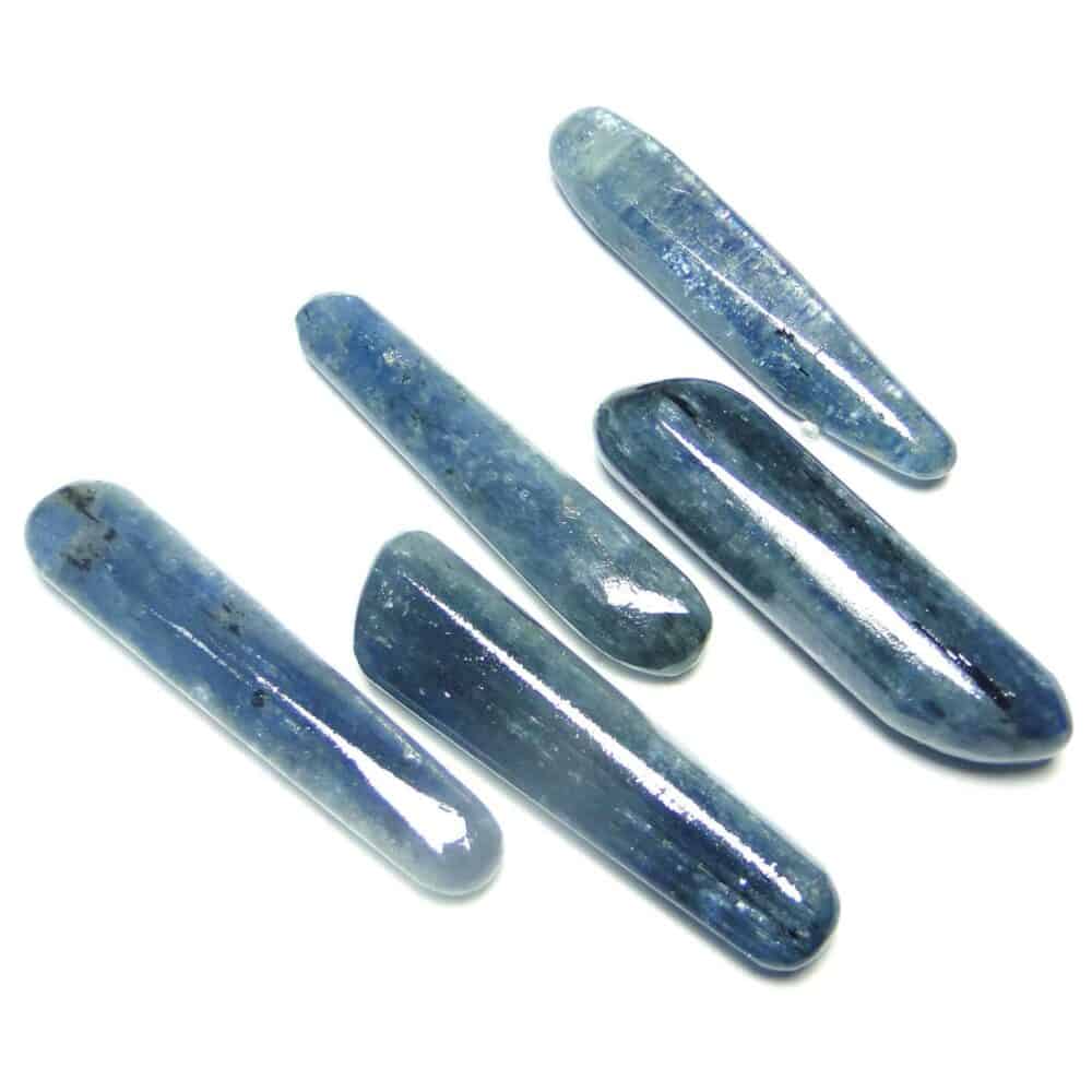 Nature's Crest - Blue Kyanite Healing Wand Massage Stick - Kuanite Wands 1.5 to 2 5 Pcs