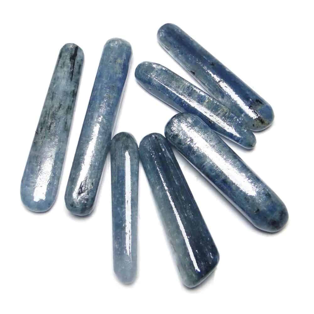 Nature's Crest - Blue Kyanite Healing Wand Massage Stick - Kuanite Wands 1.5 to 2 Multiple