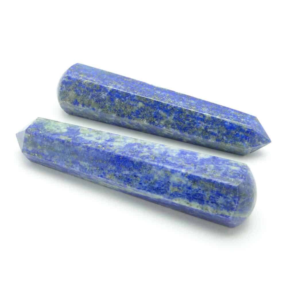 Nature's Crest - Lapis Lazuli Healing Wand Massage Stick - Lapis 6 Fac Massage Multiple