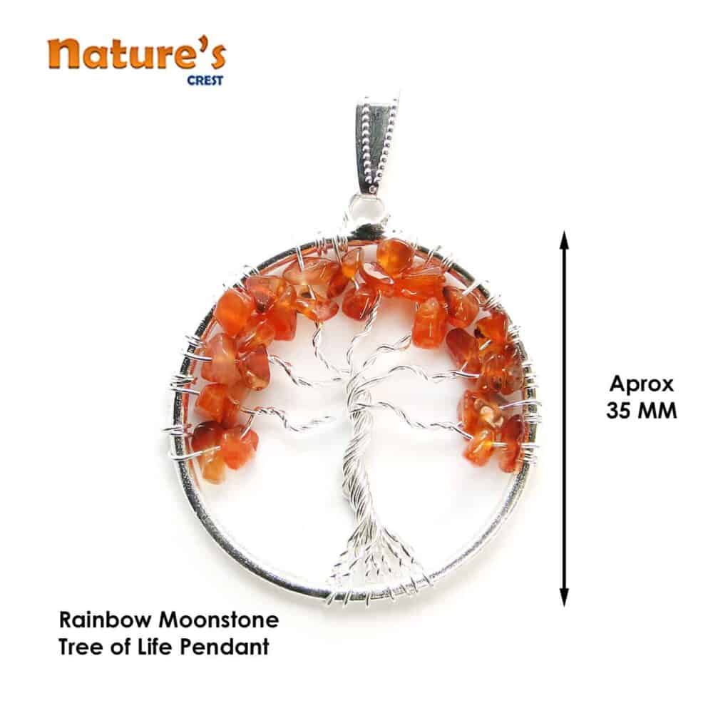 Nature's Crest - Red Carnelian Tree of Life Pendant - Red Carnelian Tree of Life Pendants Vector