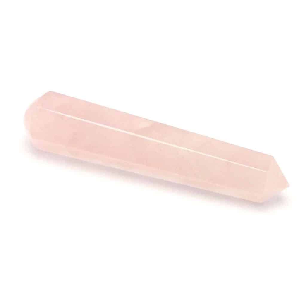 Nature's Crest - Rose Quartz Healing Wand Massage Stick - Rose Quartz 6 Fac Massage 1