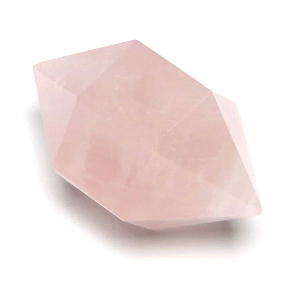 Nature's Crest - Rose Quartz Herkimer Diamond - Rose Quartz Herkimer Cut Point Crystal