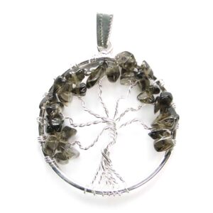 Smoky Quartz Tree of Life Pendant