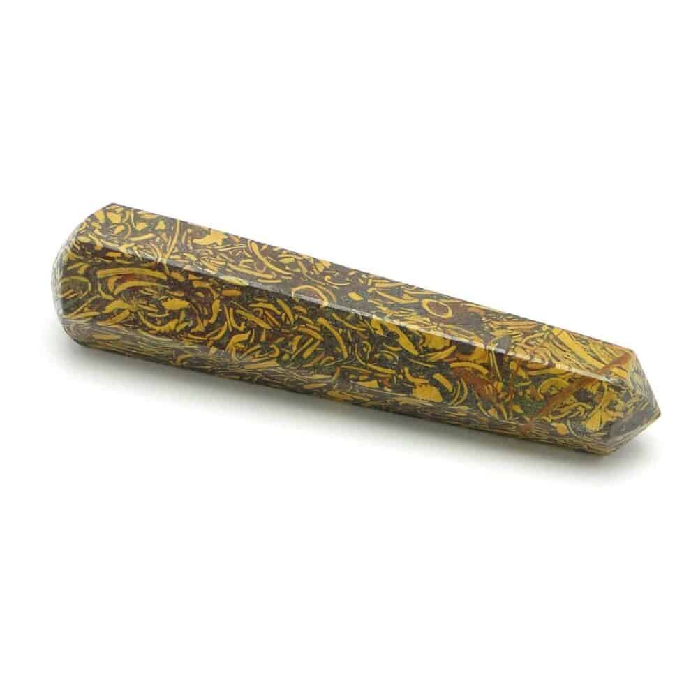 Nature's Crest - Snake Jasper Healing Wand Massage Stick - Snake Jasper 6 Fac Massage 1