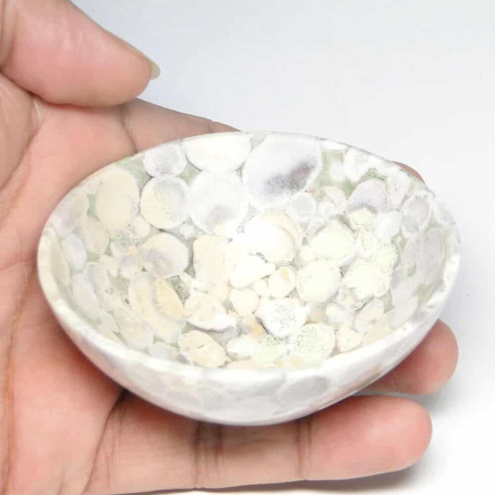 Spotted Agate Gemstone Bowl 3" - Image 2