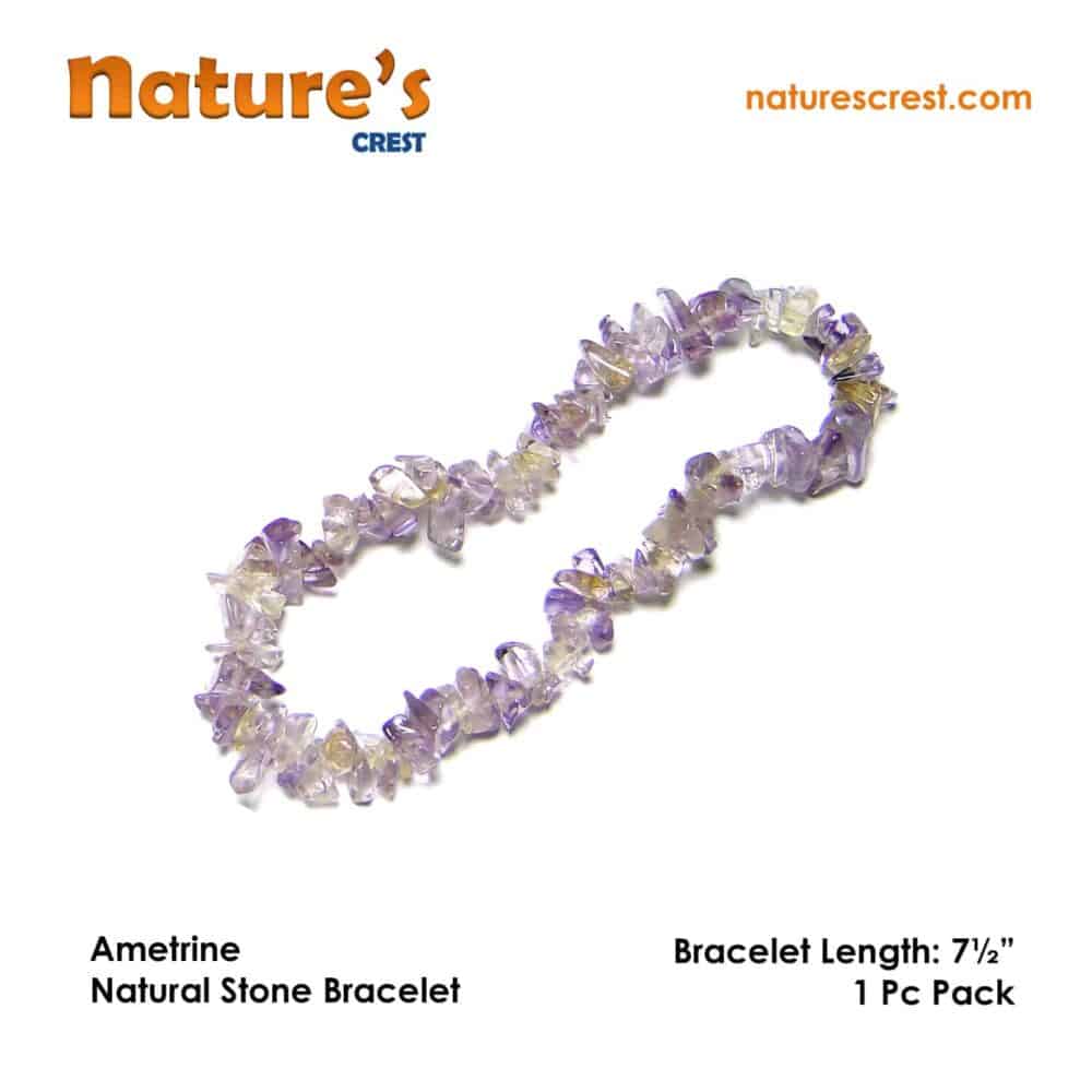Nature's Crest - Ametrine Chip Beads - Ametrine Natural Stone Bracelet Vector