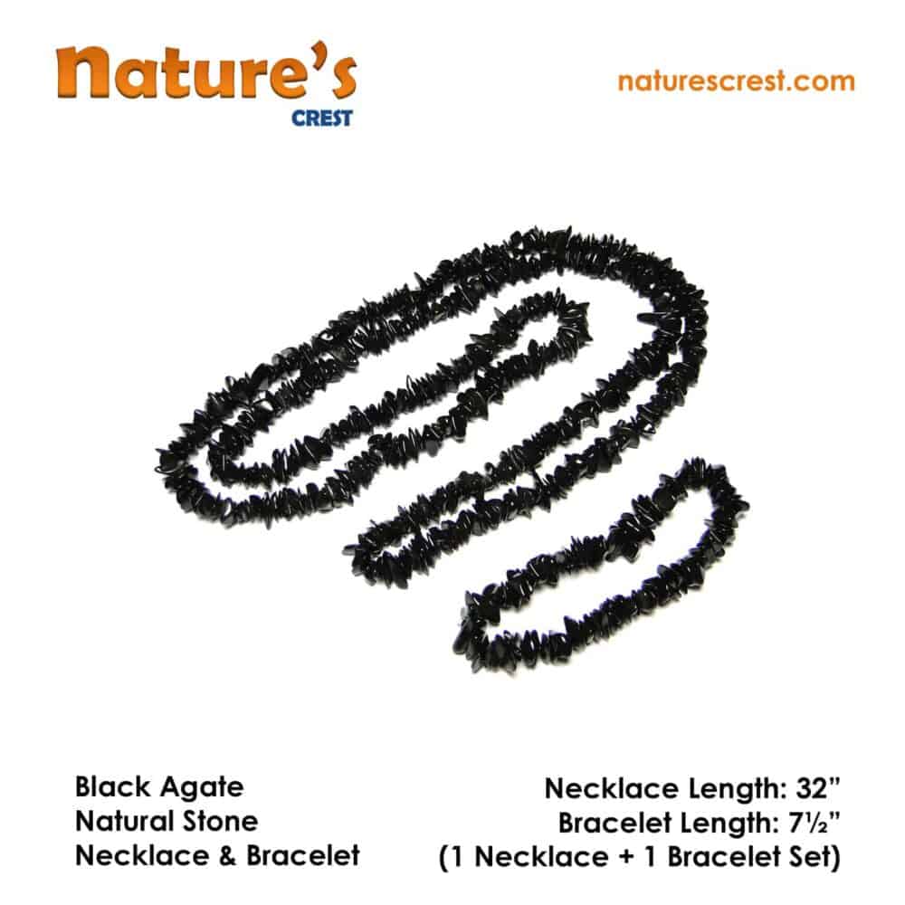 Black Agate Chip Beads - Image 6