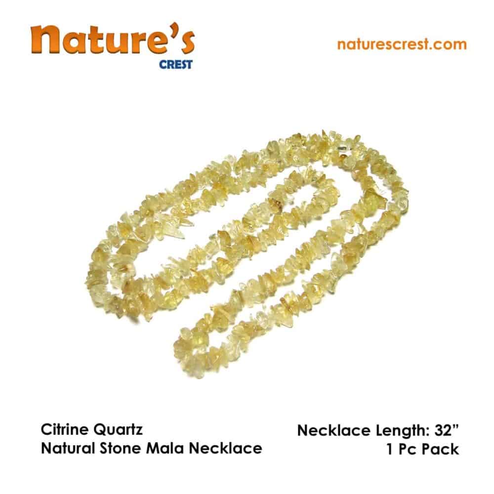 Nature's Crest - Citrine Chip Beads - Citrine Natural Stone Necklace 32 Vector