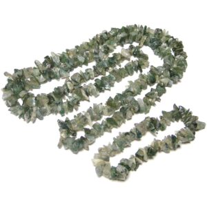 Green Moss Agate Chip Beads