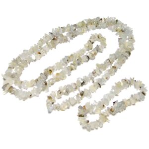 Grey Chalcedony Agate Chip Beads