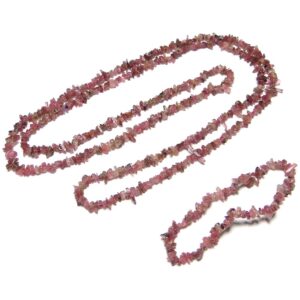 Pink Tourmaline Chip Beads