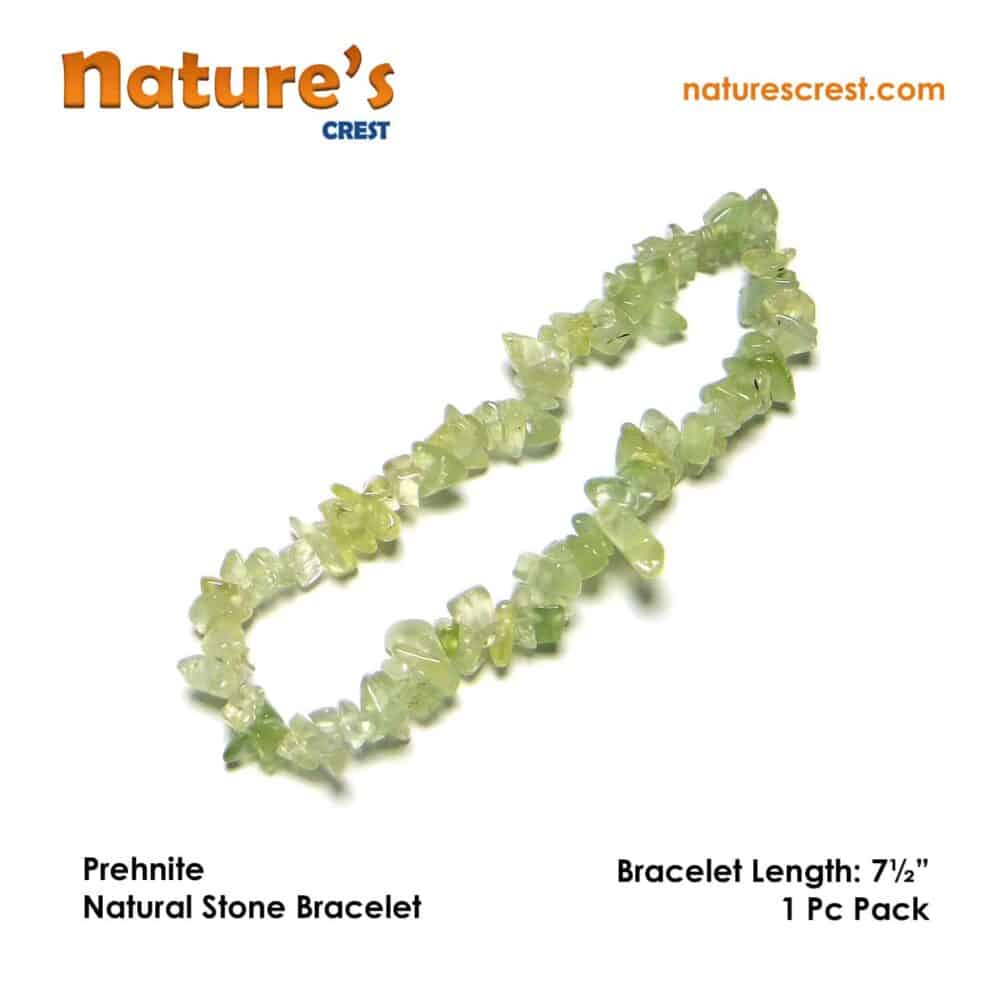 Nature's Crest - Prehnite Chip Beads - Prehnite Natural Stone Bracelet Vector