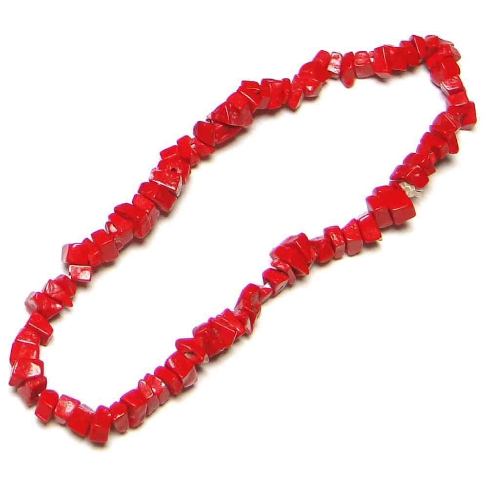 Nature's Crest - Redstone Re-Constructed Stone Chip Beads - Redstone Re Constructed Stone Bracelet