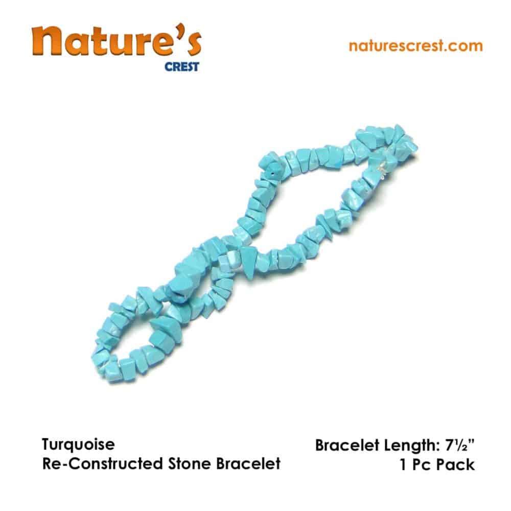 Nature's Crest - Turquoise Re-Constructed Stone Chip Beads - Turquoise Re Constructed Stone Bracelet Vector