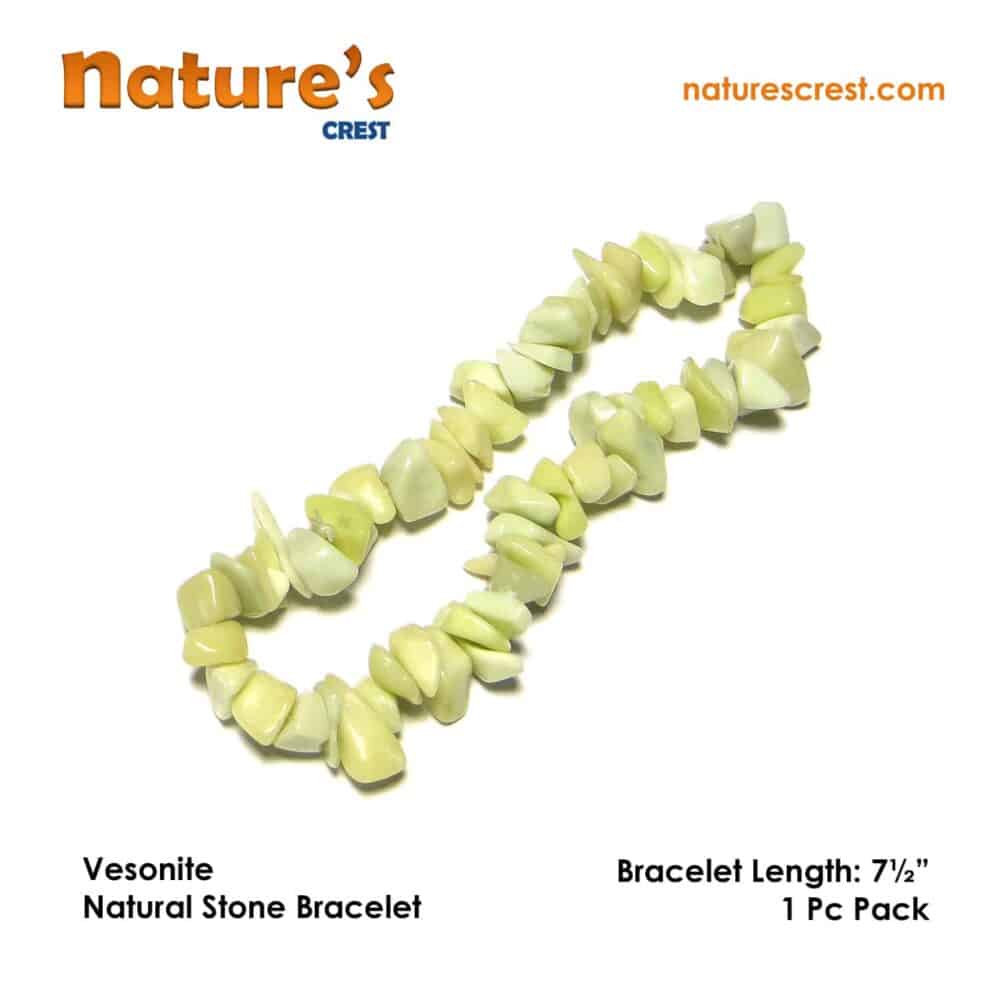 Nature's Crest - Vesonite Chip Beads - Vesonite Natural Stone Bracelet Vector