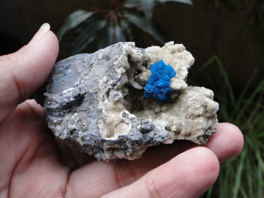 Cavansite Crystal on Heulandite Matrix - Image 2