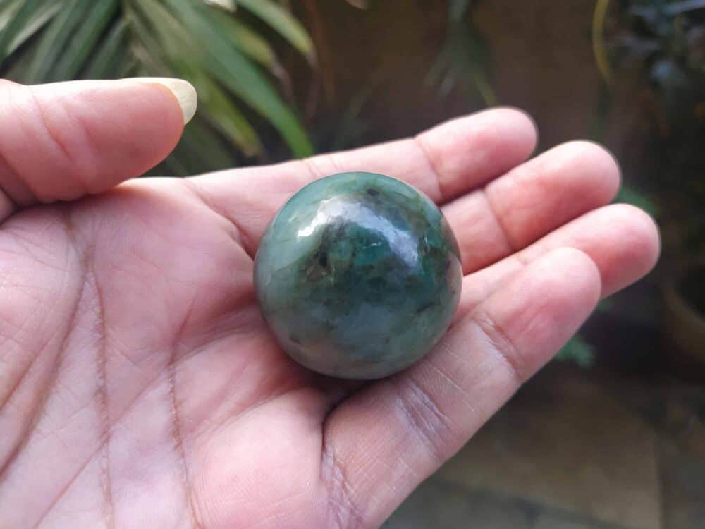 Nature's Crest - Emerald Beryl Polished Stone Sphere / Ball - Emerald Sphere 1