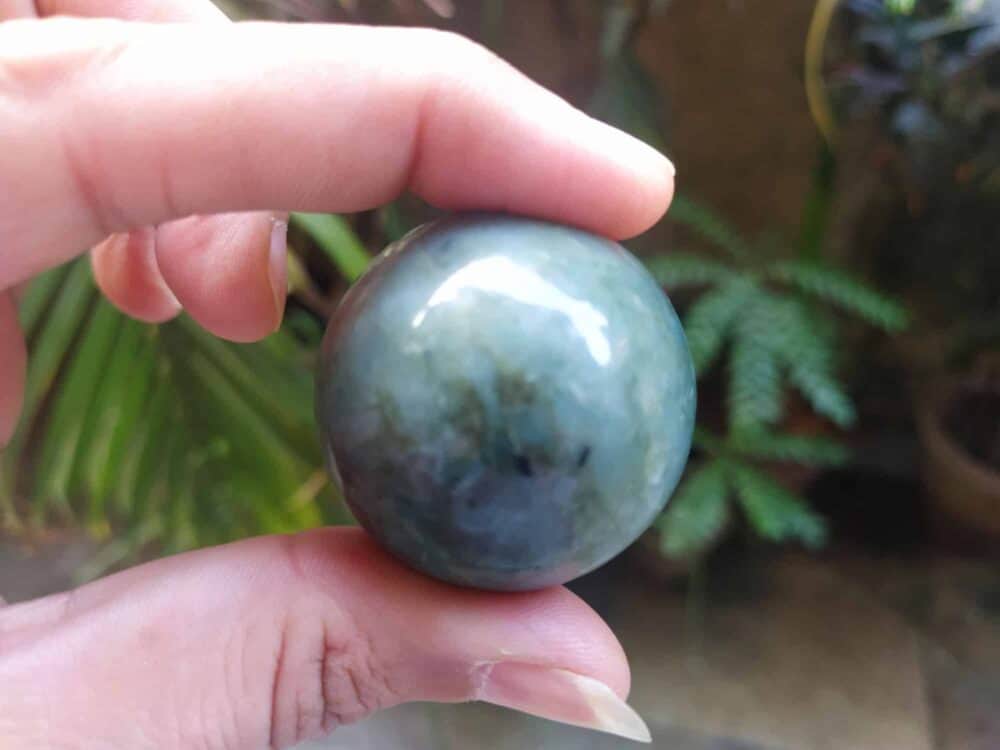 Emerald Beryl Polished Stone Sphere / Ball - Image 2