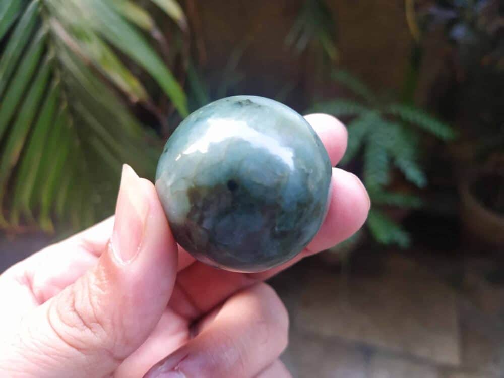 Nature's Crest - Emerald Beryl Polished Stone Sphere / Ball - Emerald Sphere 4