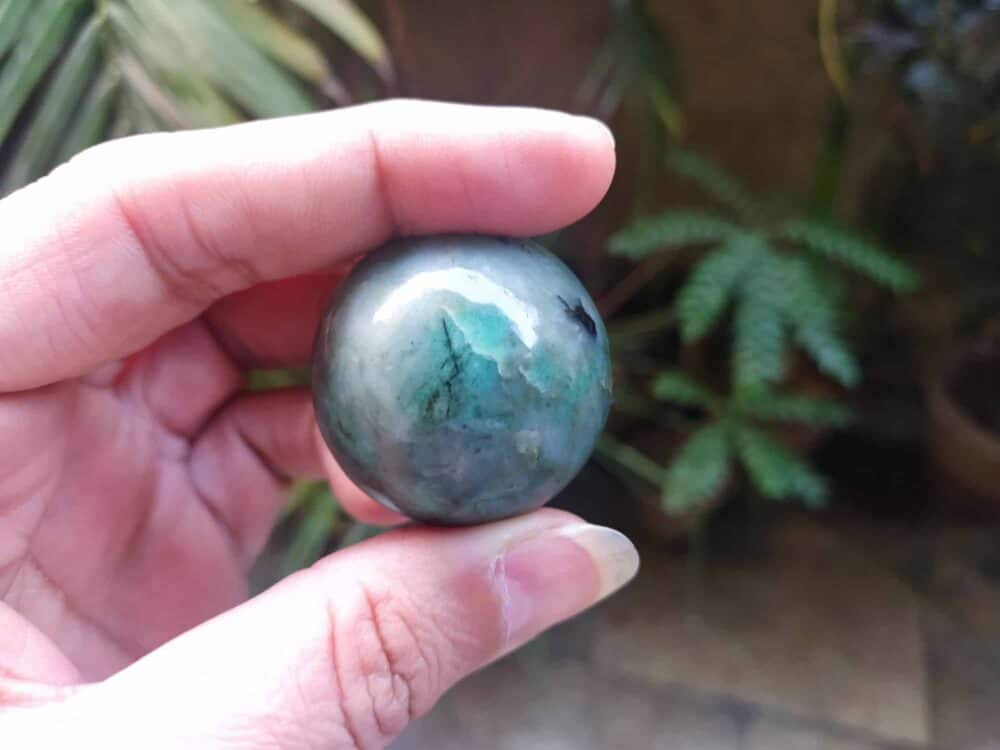 Emerald Beryl Polished Stone Sphere / Ball - Image 5