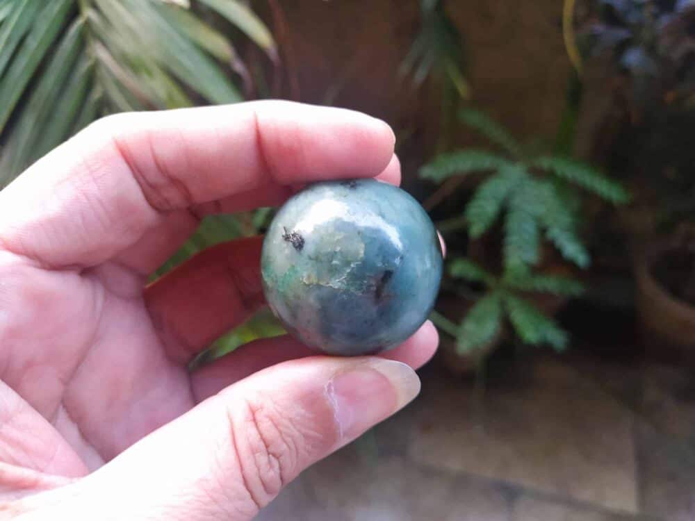 Emerald Beryl Polished Stone Sphere / Ball - Image 4