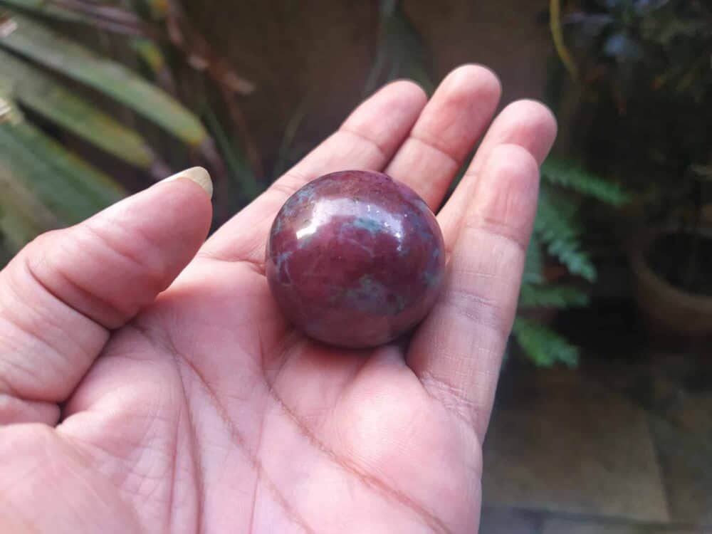 Nature's Crest - Ruby Kyanite Polished Stone Sphere / Ball - Ruby Sphere 1