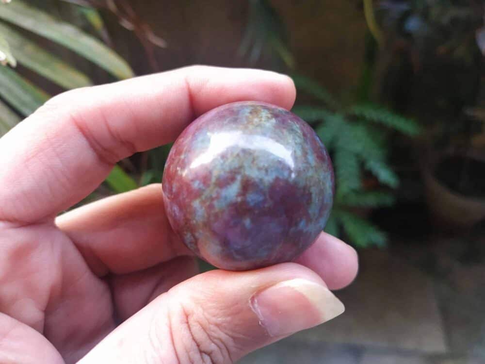 Nature's Crest - Ruby Kyanite Polished Stone Sphere / Ball - Ruby Sphere 4