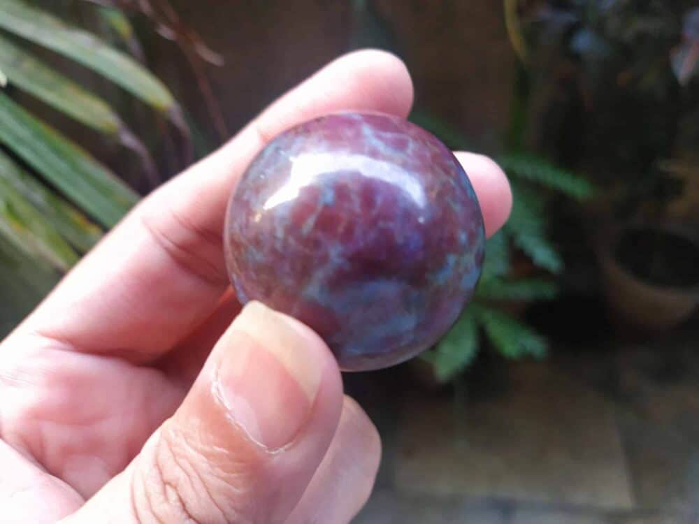 Ruby Kyanite Polished Stone Sphere / Ball - Image 5