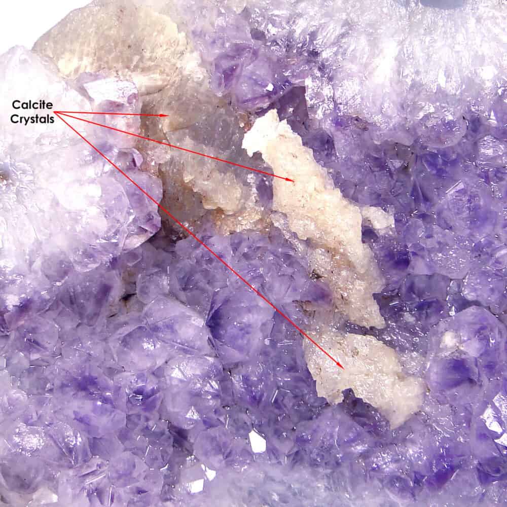 Nature's Crest - Amethyst With Calcite Natural Cluster (1166 gms) - Amethyst Cluster 1166 Gms 3 Vector