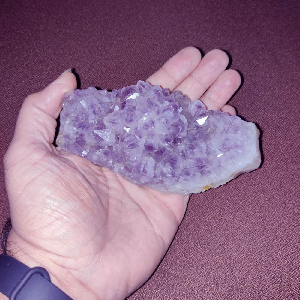 Nature's Crest - Amethyst Natural Cluster (432 gms) - Amethyst Cluster 432 Gms 3