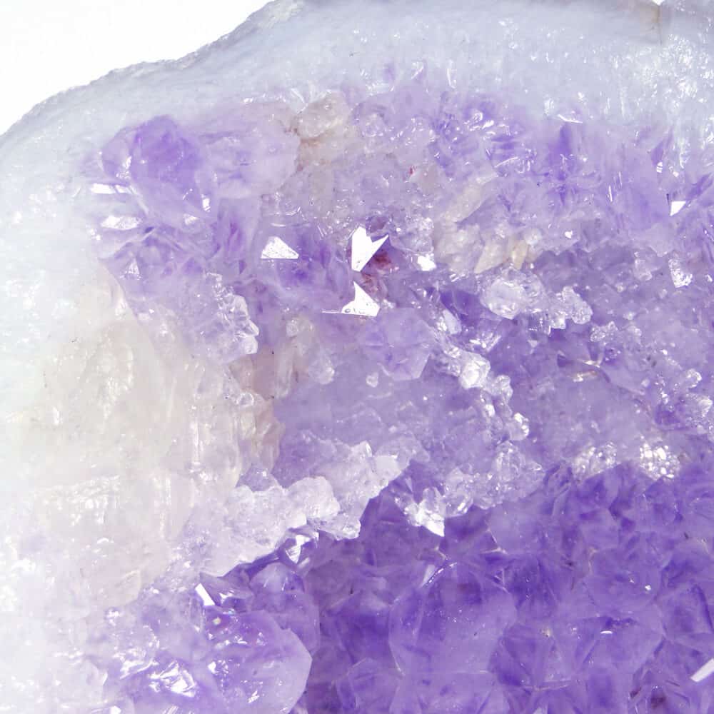 Nature's Crest - Amethyst With Calcite Natural Cluster (436 gms) - Amethyst Cluster 436 Gms 3
