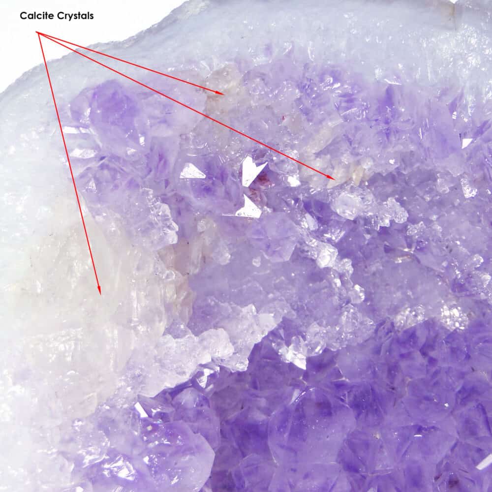 Nature's Crest - Amethyst With Calcite Natural Cluster (436 gms) - Amethyst Cluster 436 Gms 3 Vector